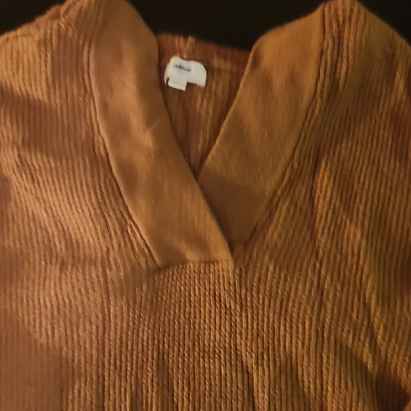 Aerie V-Neck Sweater in Warm Tan - Picture 3 of 10